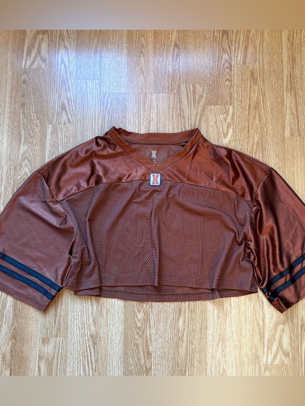 Fenty x Savage limited edition superbowl cookie brown jersey mesh cropped Sz S